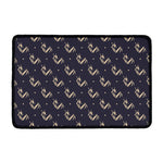 Blue And Beige Mantis Pattern Print Kitchen Mat