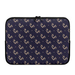 Blue And Beige Mantis Pattern Print Laptop Sleeve