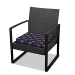 Blue And Beige Mantis Pattern Print Outdoor Seat Cushion Cover