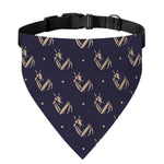Blue And Beige Mantis Pattern Print Over The Collar Dog Bandana