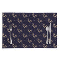Blue And Beige Mantis Pattern Print Placemat