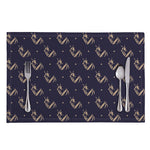 Blue And Beige Mantis Pattern Print Placemat