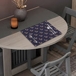 Blue And Beige Mantis Pattern Print Placemat