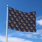 Blue And Beige Mantis Pattern Print Polyester Flag