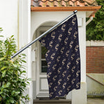 Blue And Beige Mantis Pattern Print Polyester Flag