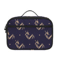 Blue And Beige Mantis Pattern Print Portable Lunch Bag