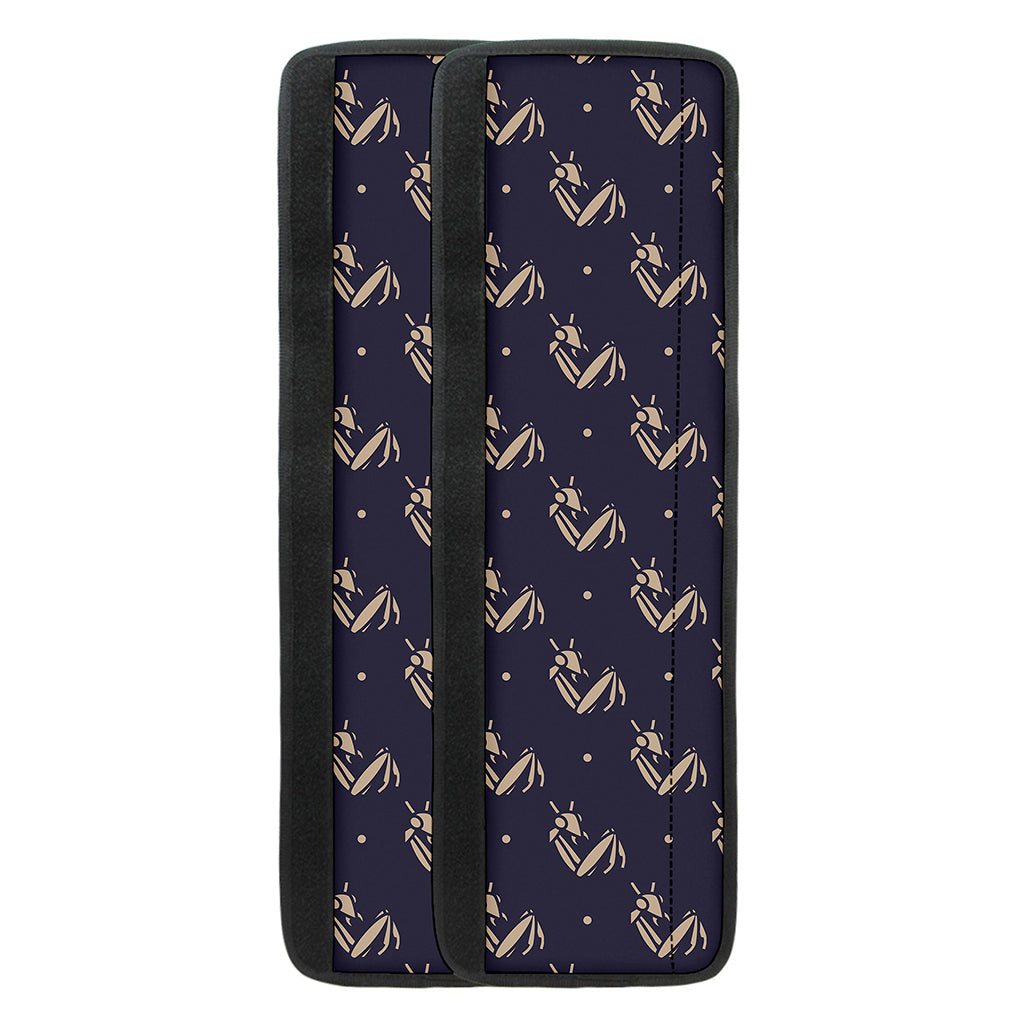 Blue And Beige Mantis Pattern Print Refrigerator Handle Covers