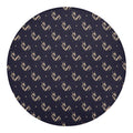 Blue And Beige Mantis Pattern Print Round Blanket