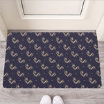 Blue And Beige Mantis Pattern Print Rubber Doormat