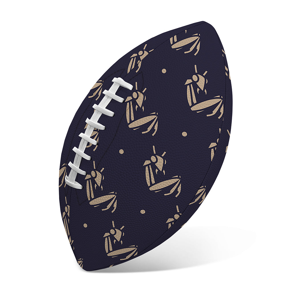 Blue And Beige Mantis Pattern Print Rugby Ball