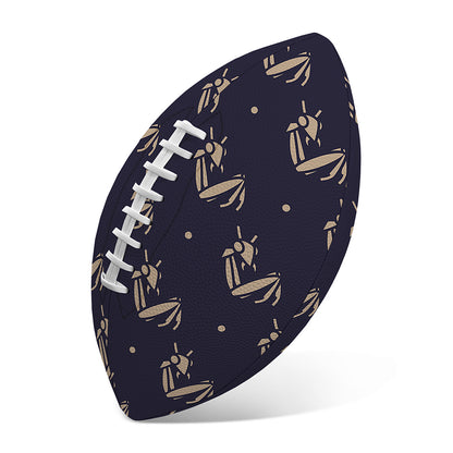 Blue And Beige Mantis Pattern Print Rugby Ball