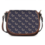 Blue And Beige Mantis Pattern Print Saddle Bag