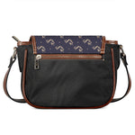 Blue And Beige Mantis Pattern Print Saddle Bag