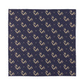 Blue And Beige Mantis Pattern Print Silk Bandana