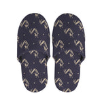 Blue And Beige Mantis Pattern Print Slippers