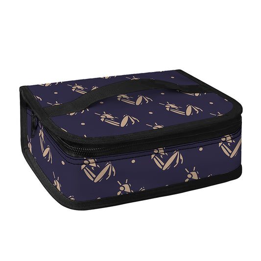 Blue And Beige Mantis Pattern Print Small Lunch Bag