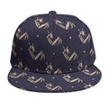 Blue And Beige Mantis Pattern Print Snapback Cap