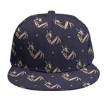 Blue And Beige Mantis Pattern Print Snapback Cap