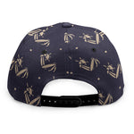 Blue And Beige Mantis Pattern Print Snapback Cap