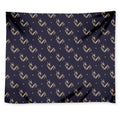 Blue And Beige Mantis Pattern Print Tapestry