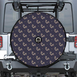 Blue And Beige Mantis Pattern Print Tire Cover With Camera Hole