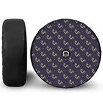Blue And Beige Mantis Pattern Print Tire Cover With Camera Hole