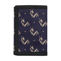 Blue And Beige Mantis Pattern Print Trifold Wallet