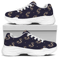 Blue And Beige Mantis Pattern Print White Chunky Shoes