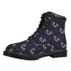 Blue And Beige Mantis Pattern Print Work Boots