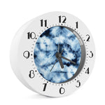 Blue And Black Acid Wash Tie Dye Print Alarm Clock