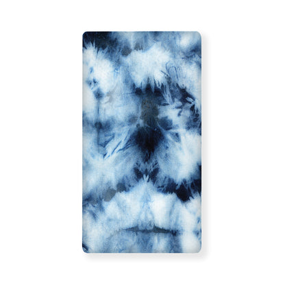 Blue And Black Acid Wash Tie Dye Print Baby Crib Sheet