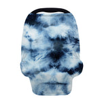 Blue And Black Acid Wash Tie Dye Print Baby Seat Cover