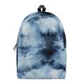 Blue And Black Acid Wash Tie Dye Print School Backpack