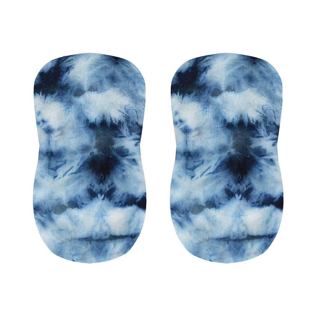 Blue And Black Acid Wash Tie Dye Print Bar Stool Covers