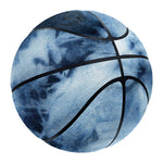 Blue And Black Acid Wash Tie Dye Print Basketball