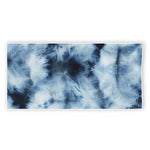 Blue And Black Acid Wash Tie Dye Print Beach Towel