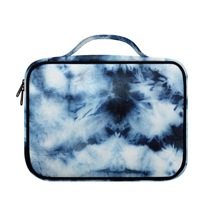Blue And Black Acid Wash Tie Dye Print Briefcase Bible Bag