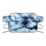 Blue And Black Acid Wash Tie Dye Print Car Windshield Snow Cover