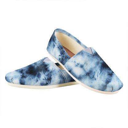 Blue And Black Acid Wash Tie Dye Print Casual Shoes