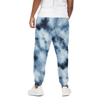 Blue And Black Acid Wash Tie Dye Print Cotton Pants