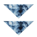 Blue And Black Acid Wash Tie Dye Print Dog Bandana