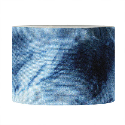 Blue And Black Acid Wash Tie Dye Print Drum Lamp Shade