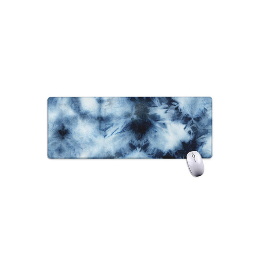Blue And Black Acid Wash Tie Dye Print Extended Mouse Pad