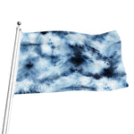 Blue And Black Acid Wash Tie Dye Print Flag