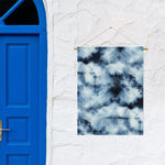 Blue And Black Acid Wash Tie Dye Print Garden Flag
