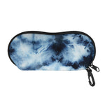 Blue And Black Acid Wash Tie Dye Print Glasses Case