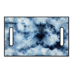 Blue And Black Acid Wash Tie Dye Print Golf Cart Seat Cover