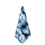 Blue And Black Acid Wash Tie Dye Print Hand Towel