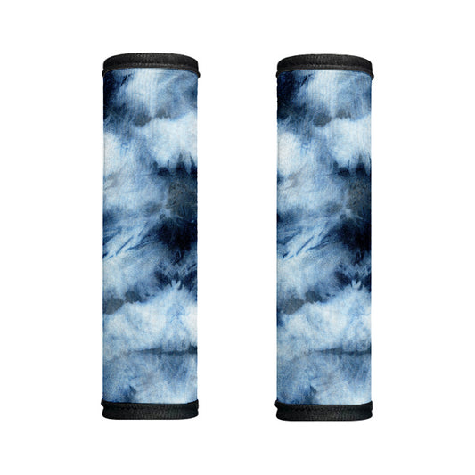 Blue And Black Acid Wash Tie Dye Print Handle Covers