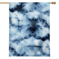 Blue And Black Acid Wash Tie Dye Print House Flag